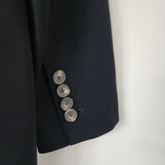 Everlane The 80s Blazer Padded Shoulder Oversized Single Breasted Work Black 2 - Picture 11 of 16